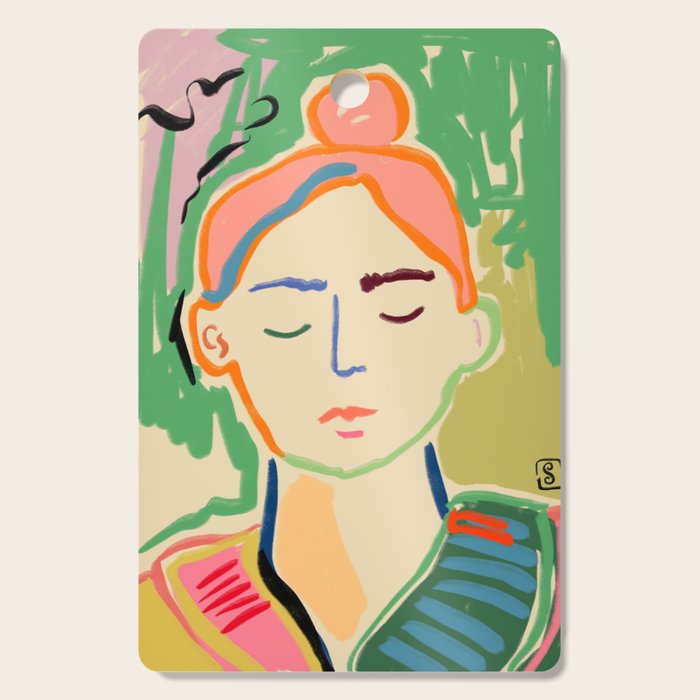 MEDITATING Cutting Board Gallery Image 1