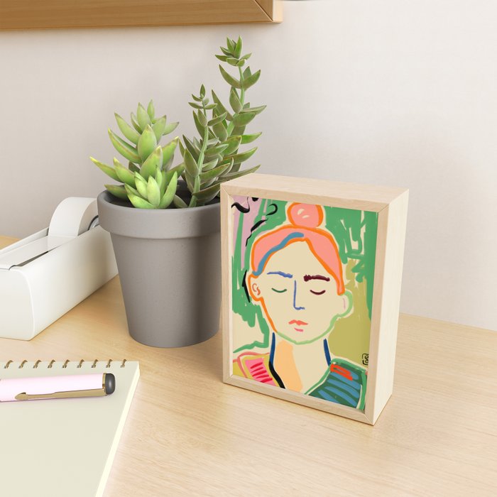 MEDITATING Mini Art Print Gallery Image 2