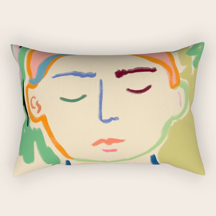 MEDITATING Rectangular Pillow Gallery Image 2