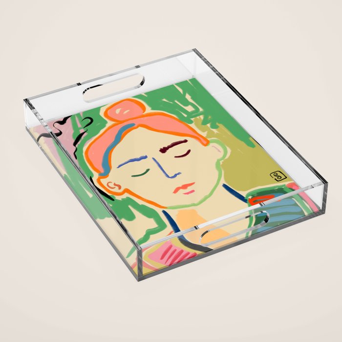 MEDITATING Acrylic Tray Gallery Image 1