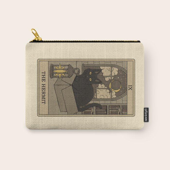 The Hermit - Cats Tarot Carry All Pouch Gallery Image 1