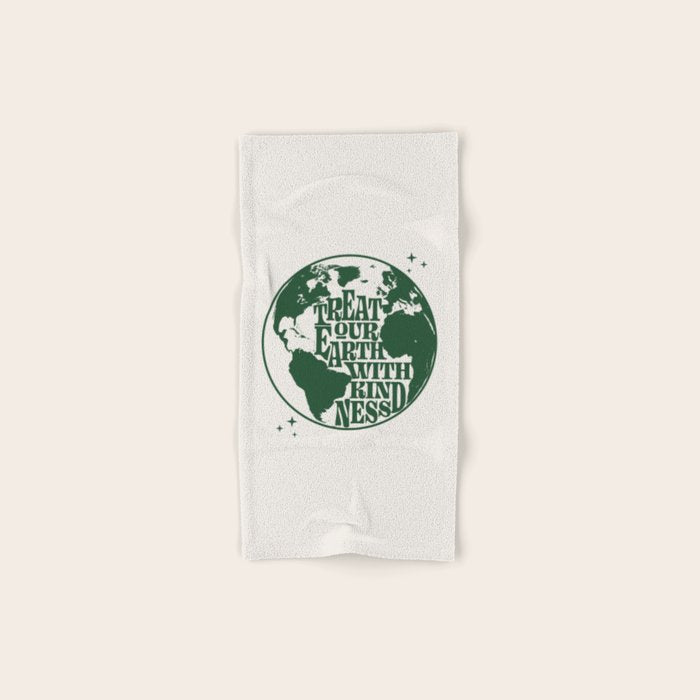 Treat our Earth with Kindness Bath Towel Gallery Image 1