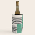 Stripes and Square Green Composition - Abstract Wine Chiller Gallery Image 1