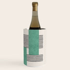 Stripes and Square Green Composition - Abstract Wine Chiller Gallery Image 3