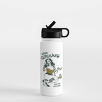 Good Whiskey & Bad Decisions: Funny Vintage Whisky Bar Decor Water Bottle Gallery Image 1