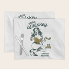 Good Whiskey & Bad Decisions: Funny Vintage Whisky Bar Decor Placemat Gallery Image 1