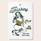 Good Whiskey & Bad Decisions: Funny Vintage Whisky Bar Decor Cutting Board Gallery Image 1