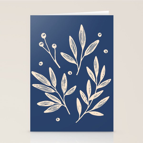 Botanic Pattern - Navy Stationery Card Gallery Image 2