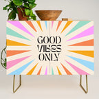 Good Vibes Only - Retro colourful Sunburst  Credenza Gallery Image 1