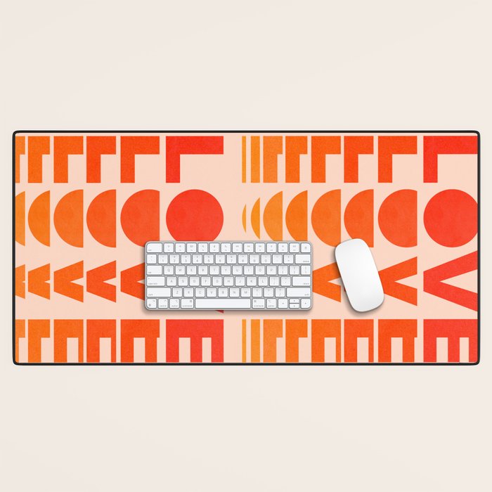 Abstraction_LOVE_SUNSET_Minimalism_001 Desk Mat Gallery Image 1