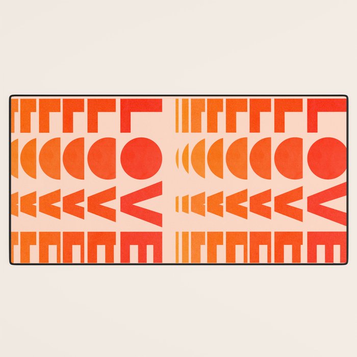 Abstraction_LOVE_SUNSET_Minimalism_001 Desk Mat Gallery Image 3