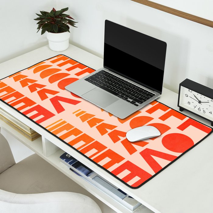 Abstraction_LOVE_SUNSET_Minimalism_001 Desk Mat Gallery Image 2