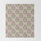 Highland Floral Stripe Throw Blanket Gallery Image 2