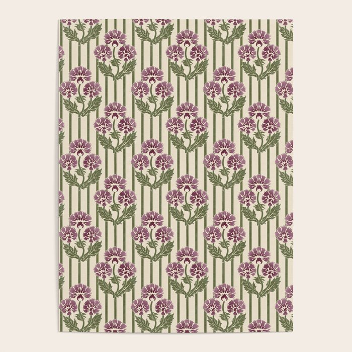 Highland Floral Stripe Poster Gallery Image 4