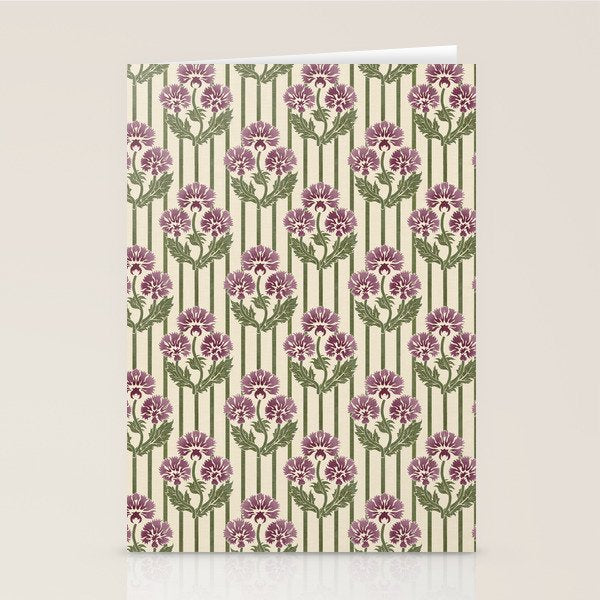 Highland Floral Stripe Stationery Card Gallery Image 2