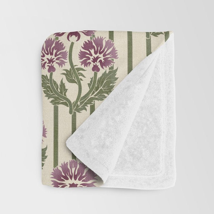 Highland Floral Stripe Throw Blanket Gallery Image 3