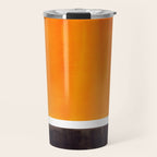 Minimalist Mid Century Modern Color Block Pop Art Rothko Inspired Golden Yellow Black Squares Travel Mug Gallery Image 1