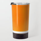 Minimalist Mid Century Modern Color Block Pop Art Rothko Inspired Golden Yellow Black Squares Travel Mug Gallery Image 3