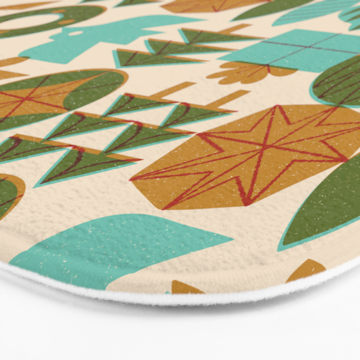 Retro Holiday Grid Bath Mat Gallery Image 3