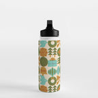 Retro Holiday Grid Water Bottle Gallery Image 3