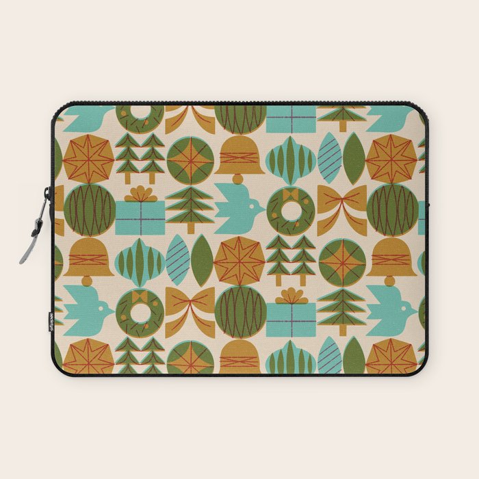 Retro Holiday Grid Laptop Sleeve Gallery Image 1