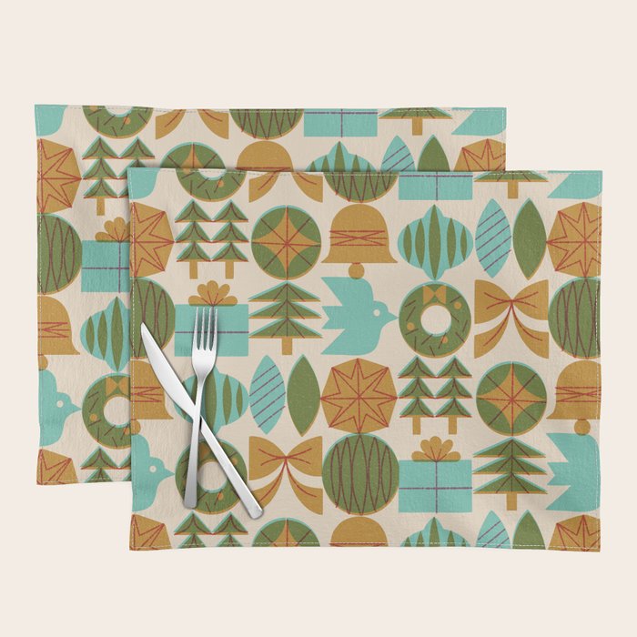 Retro Holiday Grid Placemat Gallery Image 1