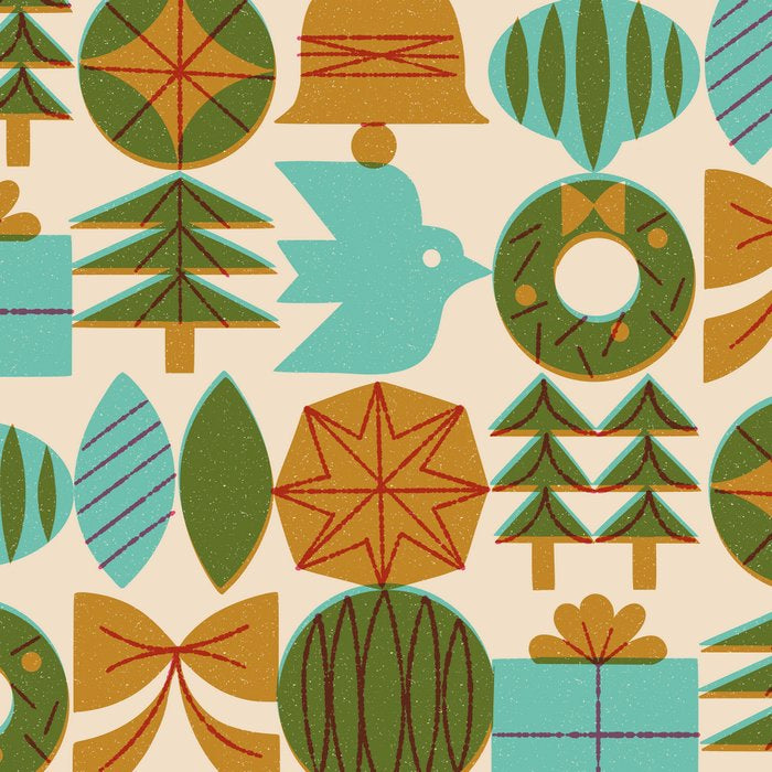 Retro Holiday Grid Coffee Mug Gallery Image 2