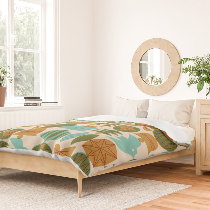 Retro Holiday Grid Duvet Cover Gallery Image 2