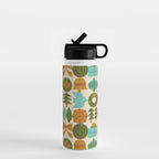 Retro Holiday Grid Water Bottle Gallery Image 1