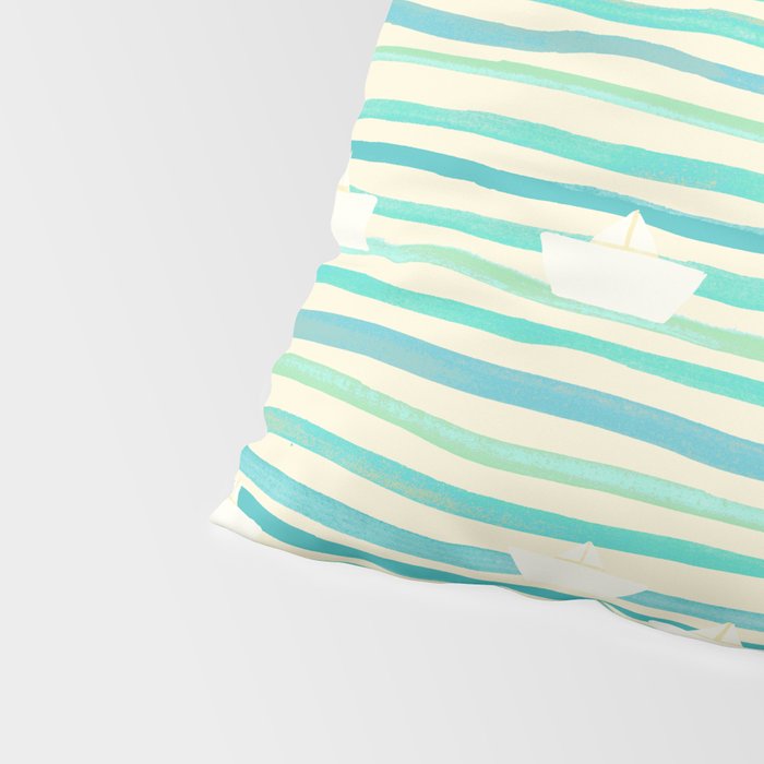 Whimsical Paper Boats Pillow Sham Gallery Image 4