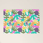 Colorful abstract organic nature shape art pattern Welcome Mat Gallery Image 1