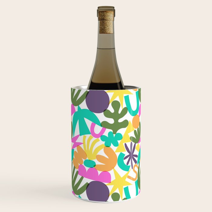 Colorful abstract organic nature shape art pattern Wine Chiller Gallery Image 1