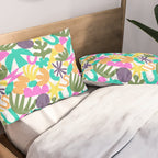 Colorful abstract organic nature shape art pattern Pillow Sham Gallery Image 2