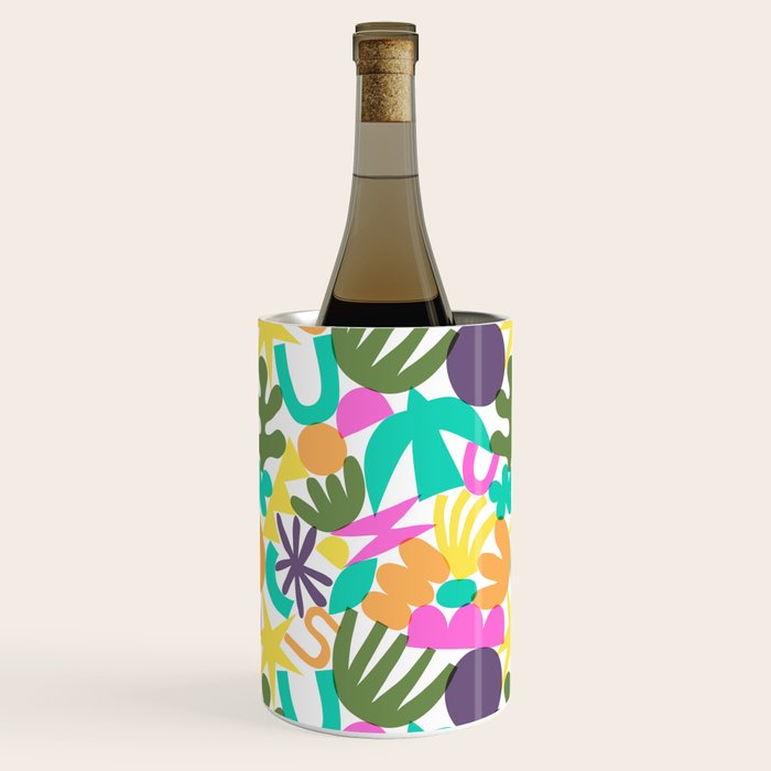 Colorful abstract organic nature shape art pattern Wine Chiller Gallery Image 3