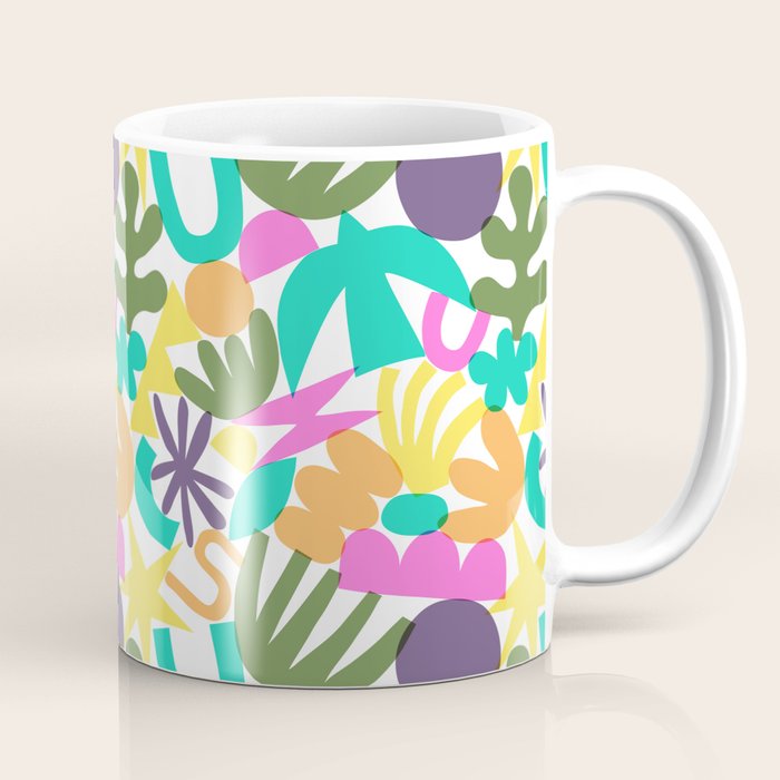 Colorful abstract organic nature shape art pattern Coffee Mug Gallery Image 1