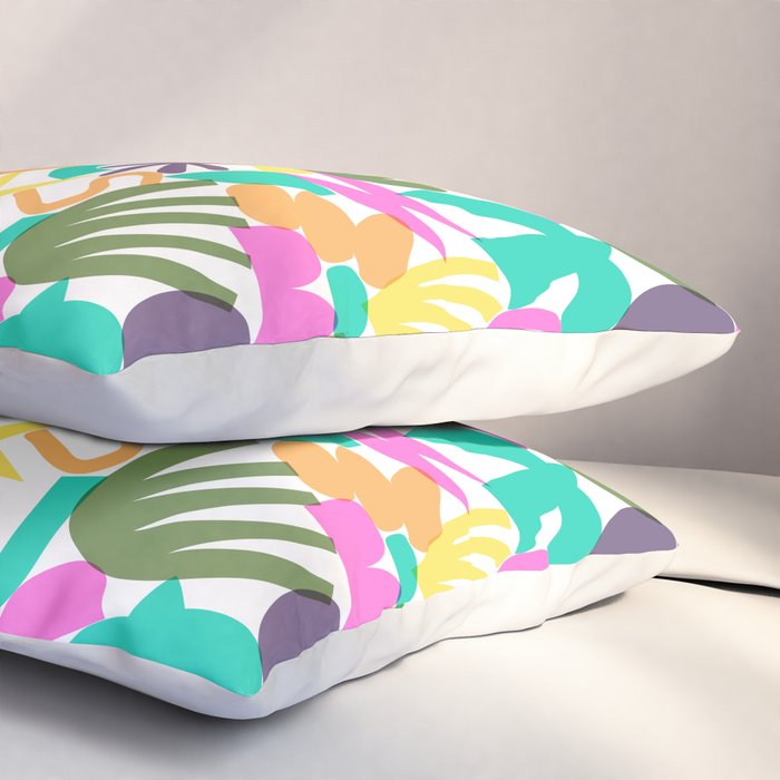 Colorful abstract organic nature shape art pattern Pillow Sham Gallery Image 3