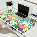 Colorful abstract organic nature shape art pattern Desk Mat Gallery Image 2
