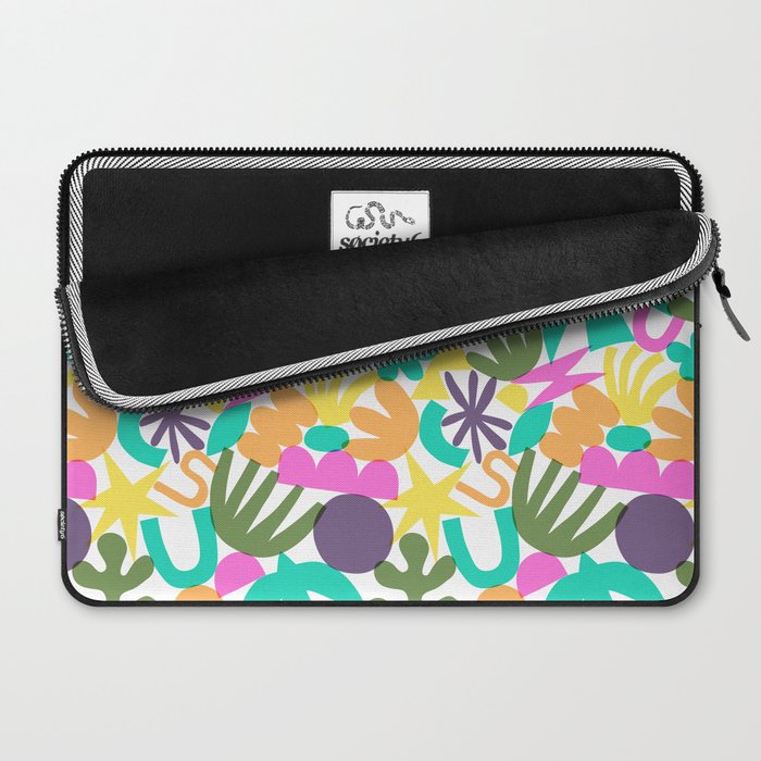Colorful abstract organic nature shape art pattern Laptop Sleeve Gallery Image 2