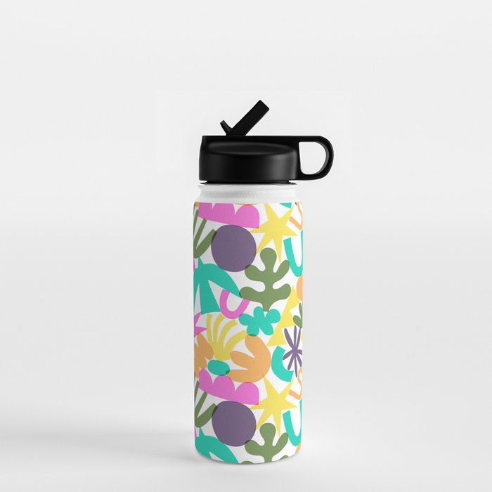 Colorful abstract organic nature shape art pattern Water Bottle Gallery Image 1