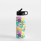 Colorful abstract organic nature shape art pattern Water Bottle Gallery Image 1