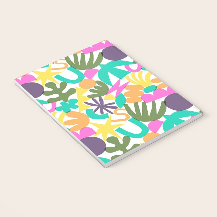 Colorful abstract organic nature shape art pattern Notebook Gallery Image 3