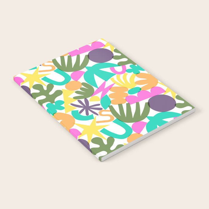 Colorful abstract organic nature shape art pattern Notebook Gallery Image 2