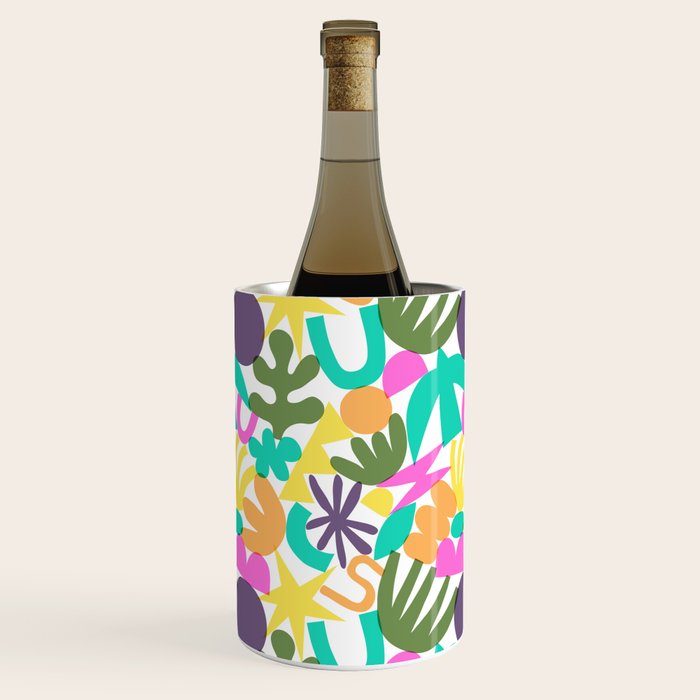 Colorful abstract organic nature shape art pattern Wine Chiller Gallery Image 2