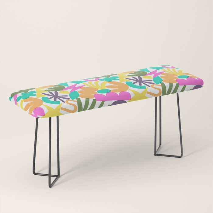 Colorful abstract organic nature shape art pattern Bench Gallery Image 1