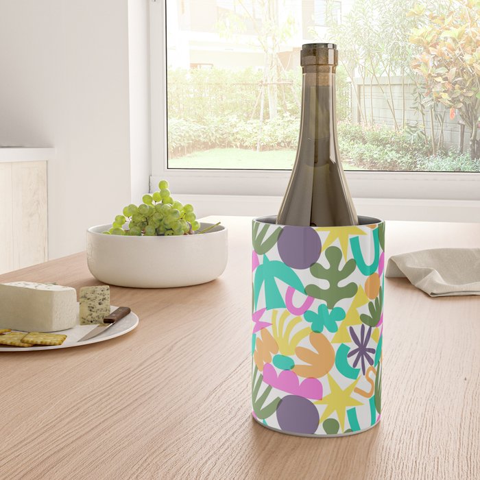 Colorful abstract organic nature shape art pattern Wine Chiller Gallery Image 4