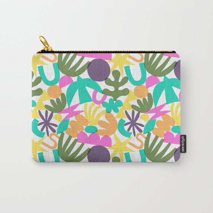 Colorful abstract organic nature shape art pattern Carry All Pouch Gallery Image 1