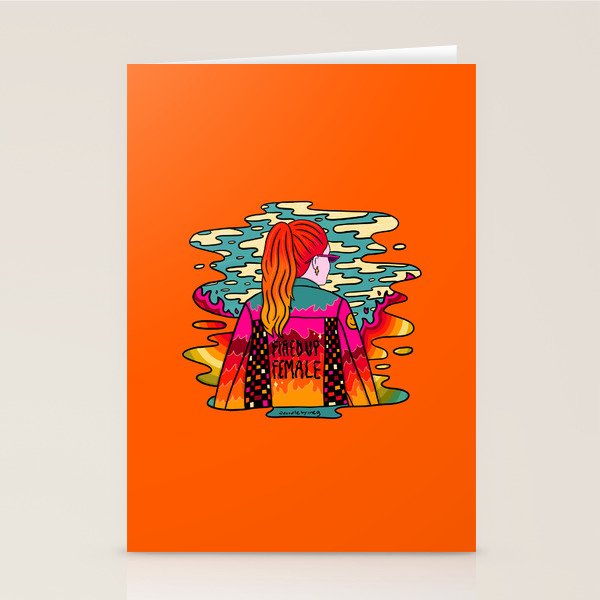 Fired Up Female Stationery Card Gallery Image 2