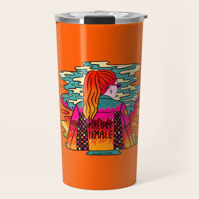 Fired Up Female Travel Mug Gallery Image 1