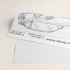 Supercar Sports Car Patent - Car Lover Classic Car Art - White Wrapping Paper Gallery Image 2
