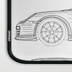 Supercar Sports Car Patent - Car Lover Classic Car Art - White Laptop Sleeve Gallery Image 3